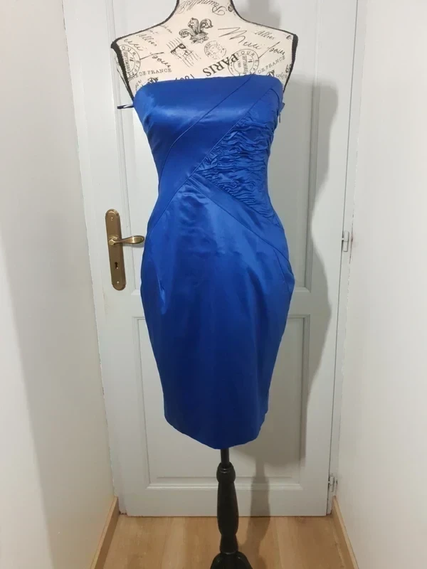 💙 Vestido bustier satinado – Pinko – T. 36 – Muy buen estado – photo 14